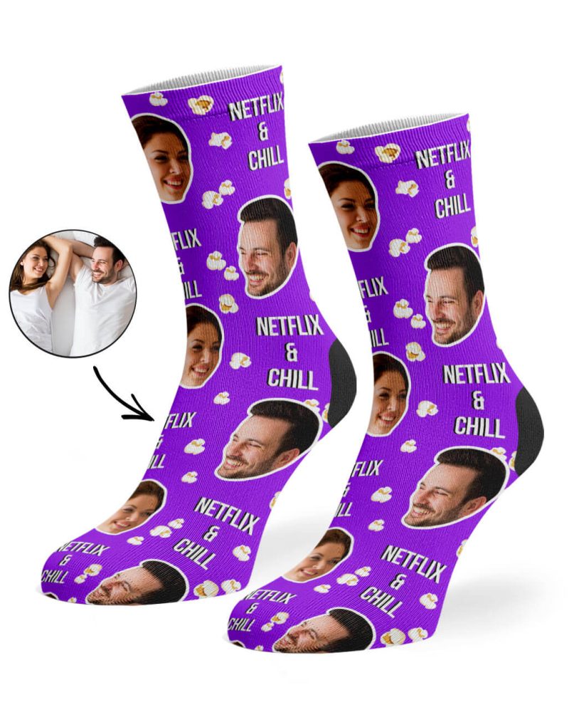 Purple Netflix Chill Socks