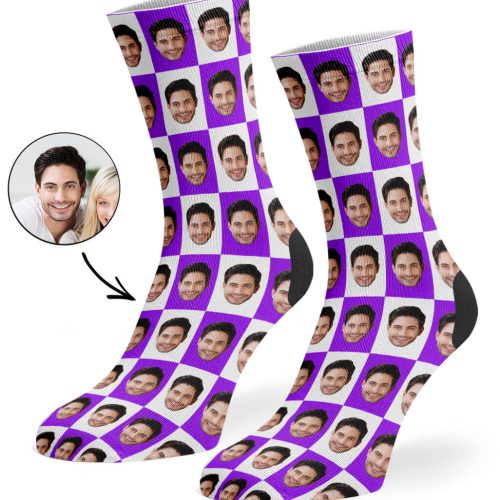 Purple Poser Face Socks