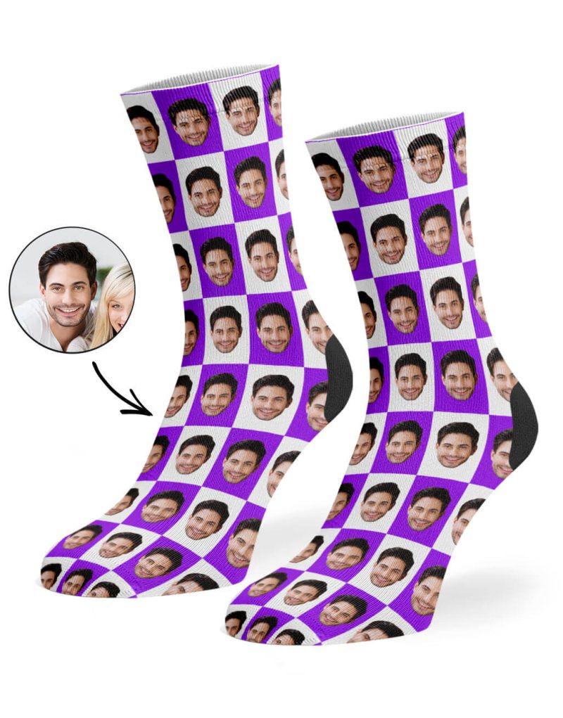 Purple Poser Face Socks