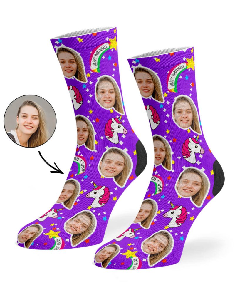 Purple Unicorn Birthday Socks 6ce58de5 6e92 4f2d aeb0 c93f334b75e5