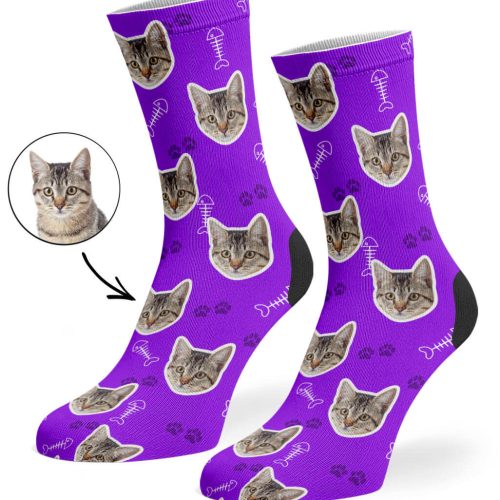 Purple Your Cat On Socks