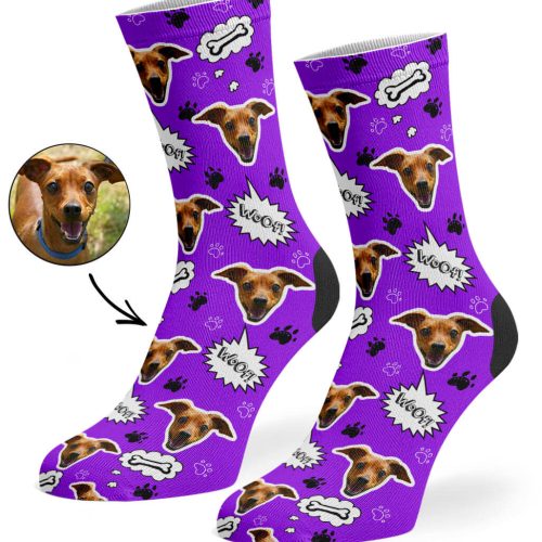 Purple Your Dog Woof Socks