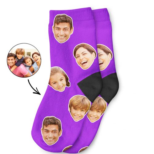 Your Family Face Kids Custom Socks