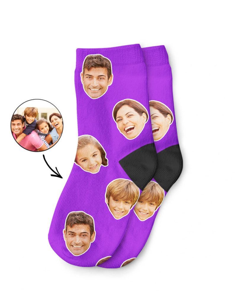 Your Family Face Kids Custom Socks