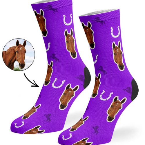 Purple Your Horse on Socks