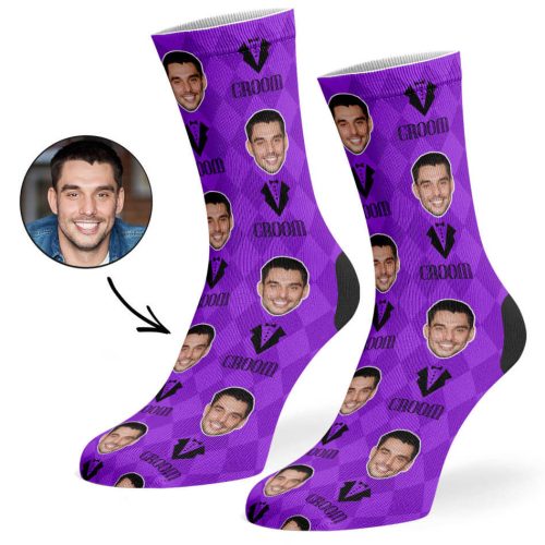 Purple Groom Socks