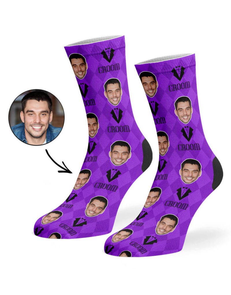 Purple Groom Socks