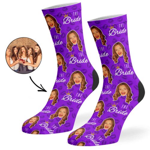 Purple Team Bride Socks