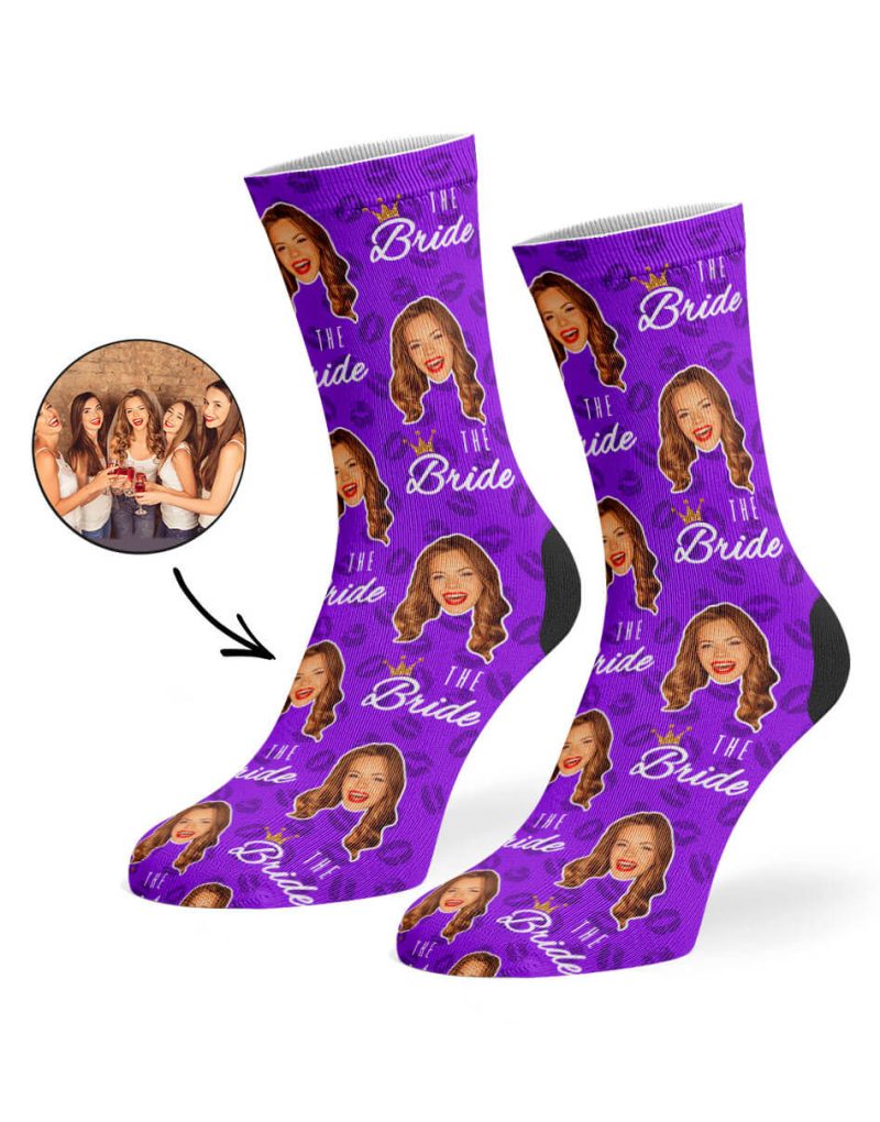 Purple Team Bride Socks