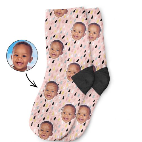 Custom Raindrops Pattern Kids Socks