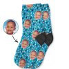 Raindrops Pattern Kids Face Socks