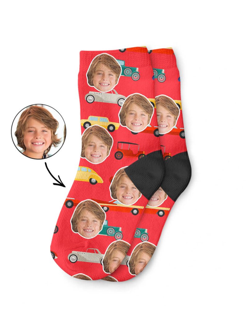 Red Car Face Socks