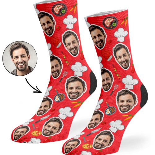 Red Chef Face Socks