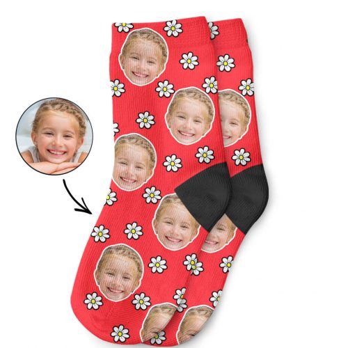 Daisy Face Kids Socks With Photo