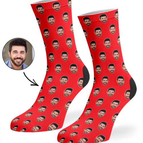 Red Face Pattern Socks