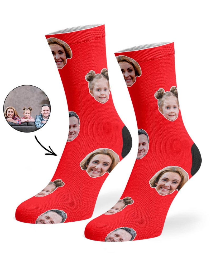 Red Family Face Socks