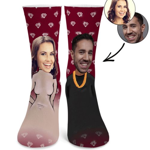 Red KIM K KANYE ME SOCKS