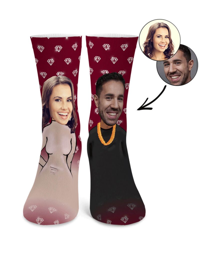 Red KIM K KANYE ME SOCKS