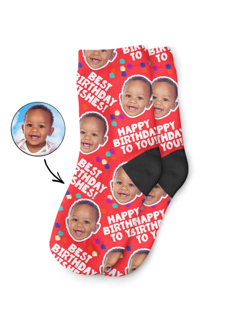 Birthday Party Kids Face Socks