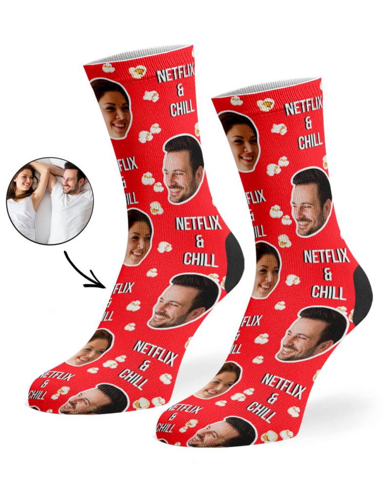 Red Netflix Chill Socks