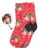 Photo On Star Pattern Kids Socks