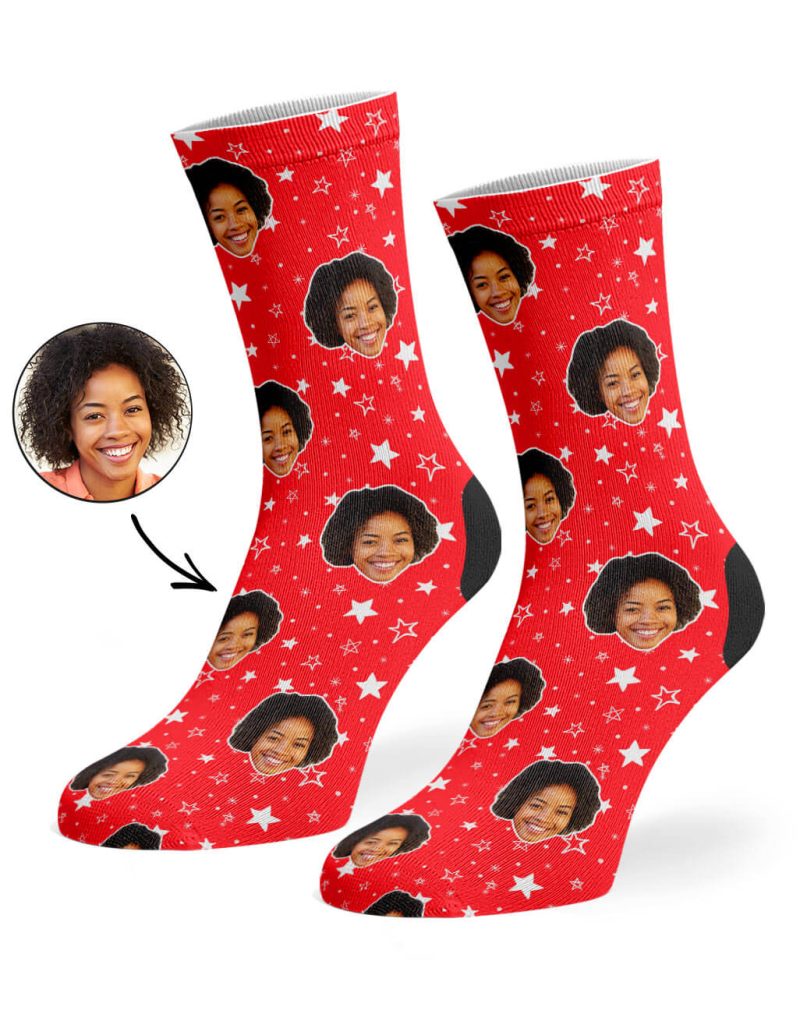 Red Star Pattern Socks