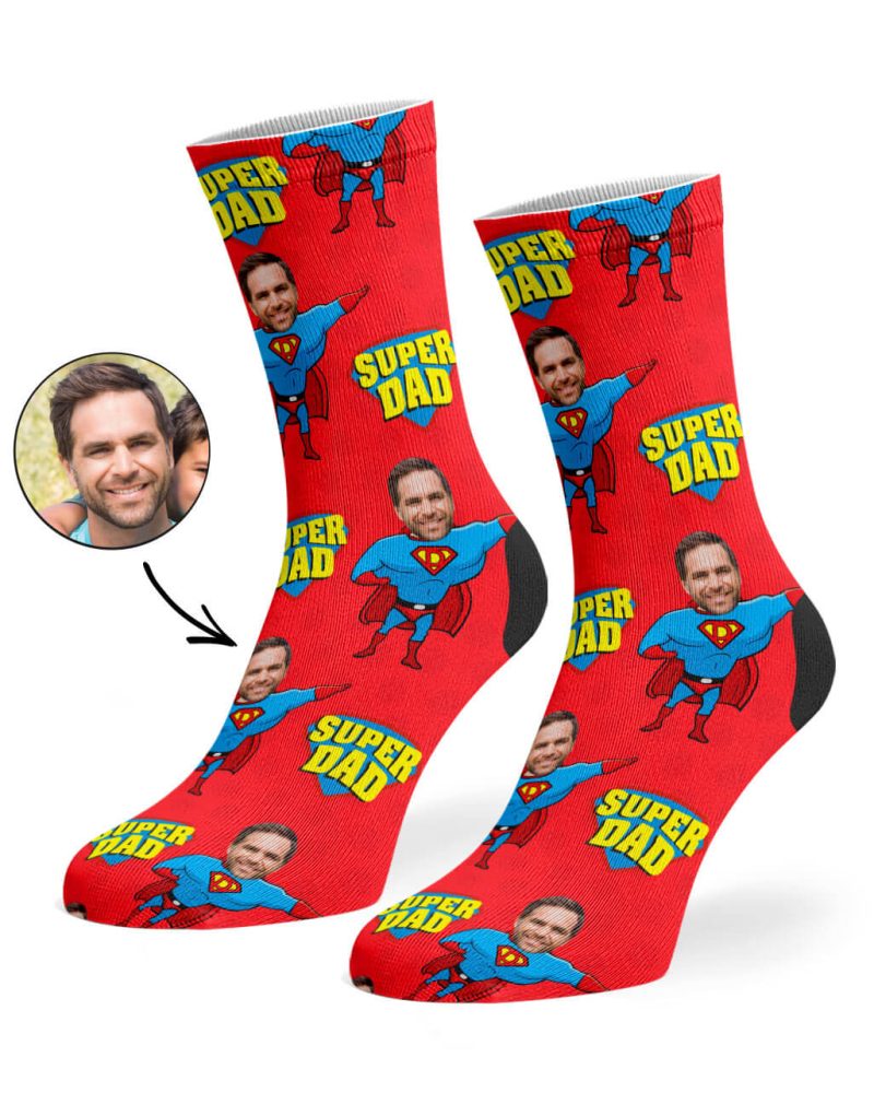 Red Super Hero Dad Socks