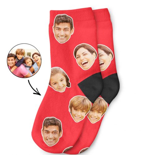 My Family Photos On Childrens Socks