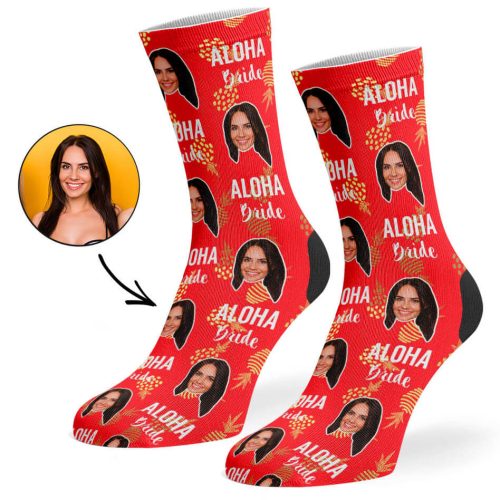 Red Aloha Bride Socks