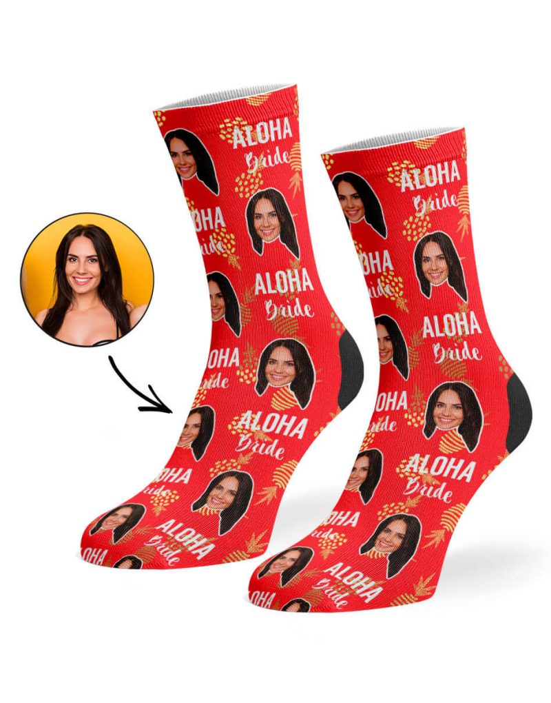 Red Aloha Bride Socks