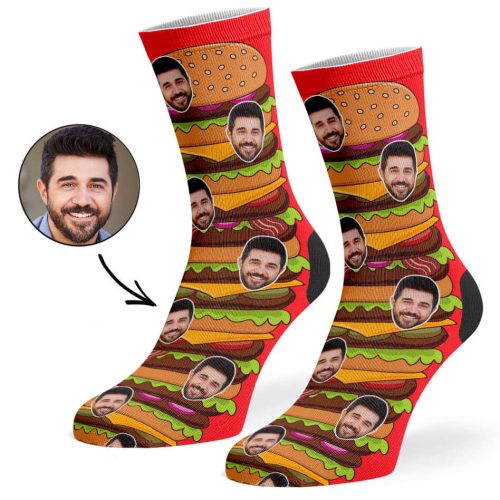 Red Burger Socks