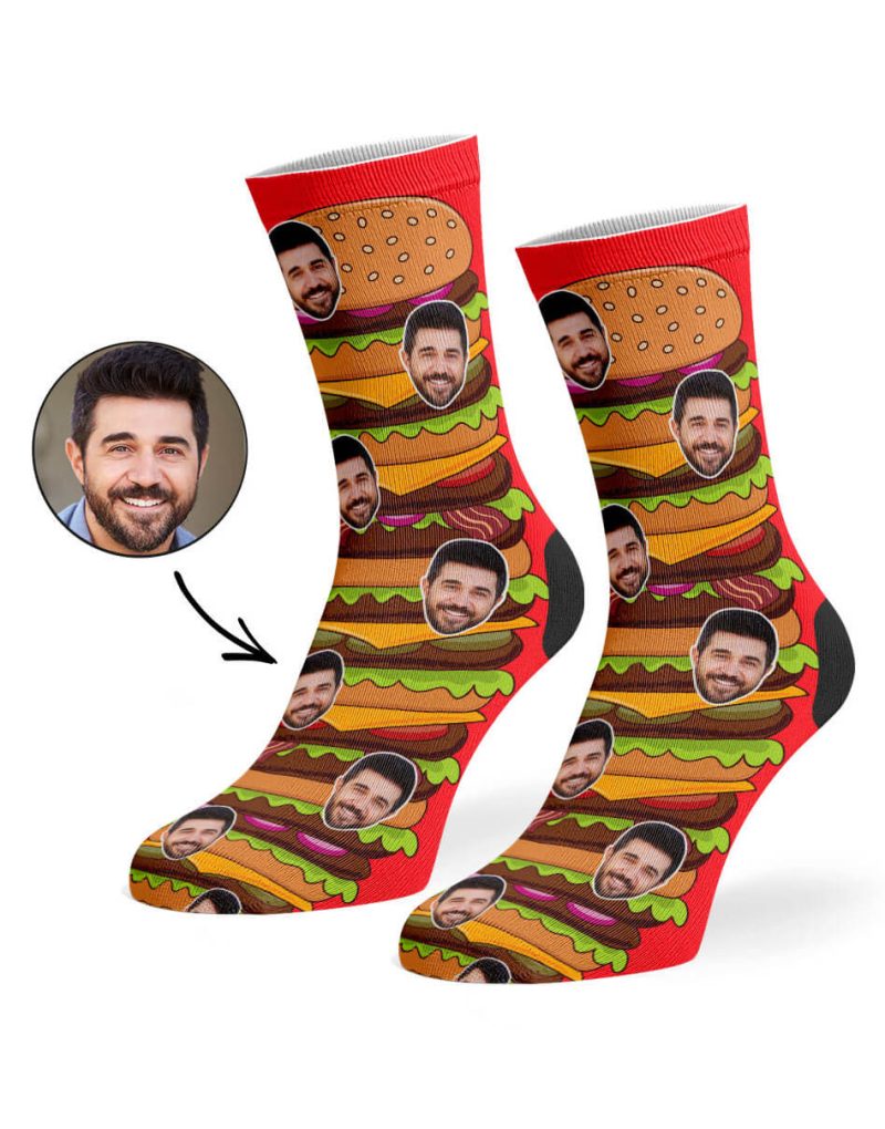 Red Burger Socks