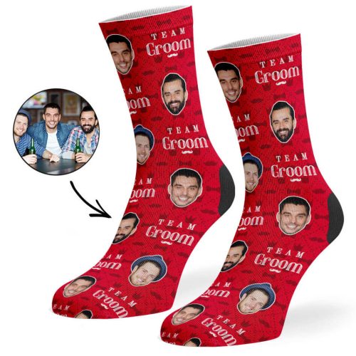 Red Team Groom Socks