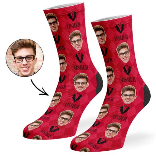 Red Usher Socks