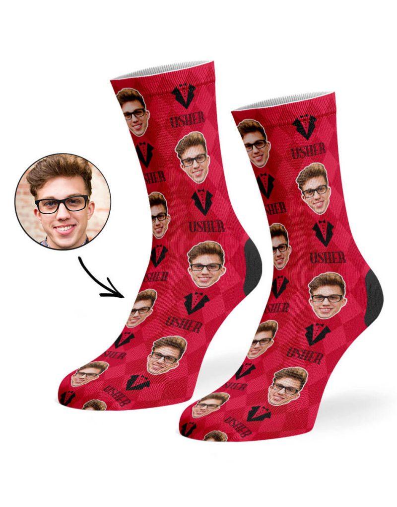 Red Usher Socks