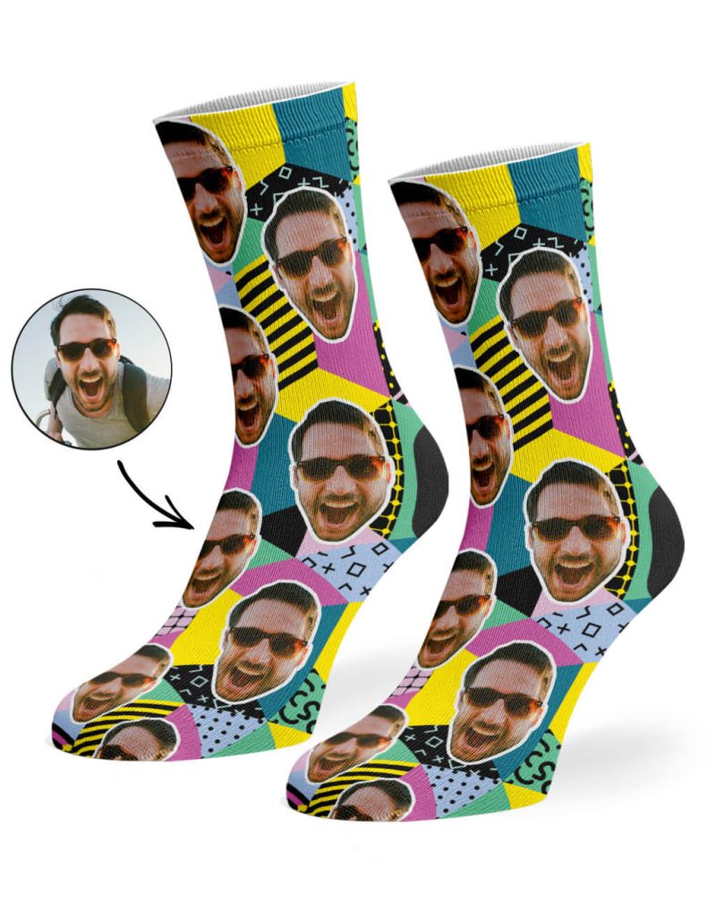 Retro Geo Face Socks 02245cca 7ec5 4c0d 80fe c867abcfdfc0