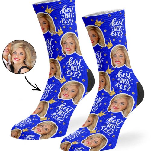 Royal Blue Best Boss Ever Socks