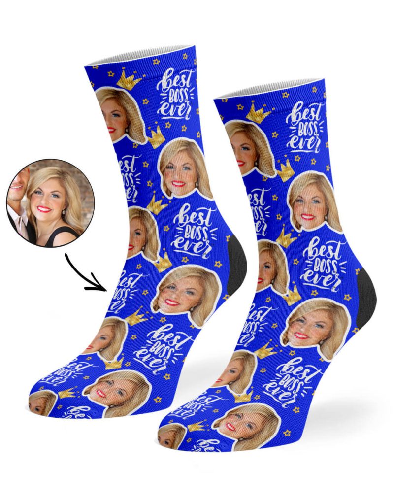 Royal Blue Best Boss Ever Socks