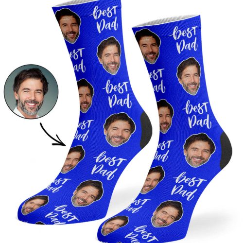 Royal Blue Best Dad Socks