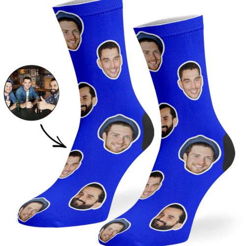 Royal Blue Best Friend Face Socks