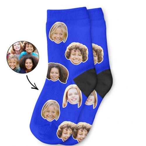 Royal Blue Best Friend Face kids Socks