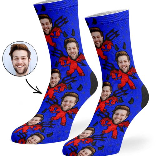 Royal Blue Devil Me Socks