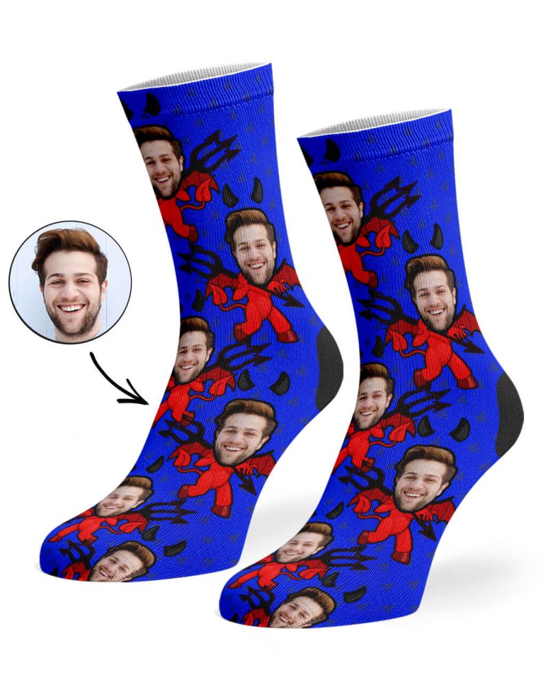 Royal Blue Devil Me Socks