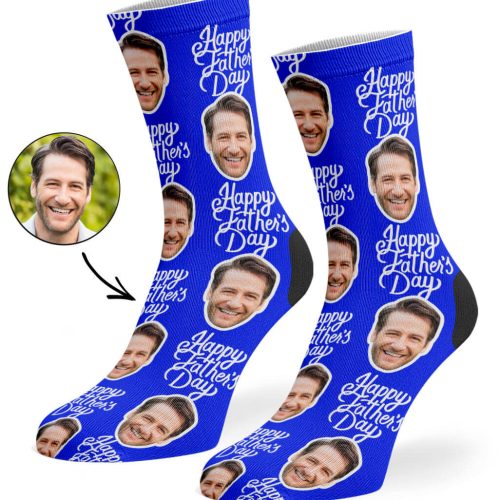 Royal Blue Happy Fathers Day Socks