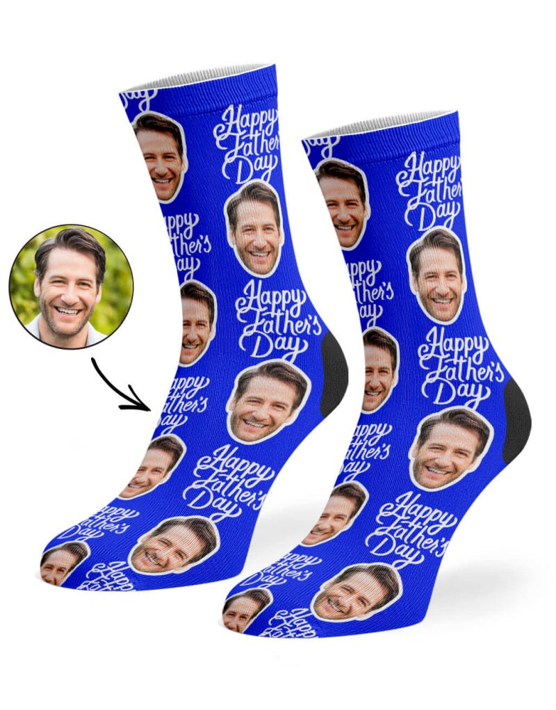 Royal Blue Happy Fathers Day Socks