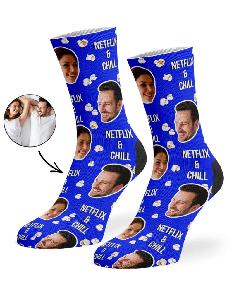 Royal Blue Netflix Chill Socks