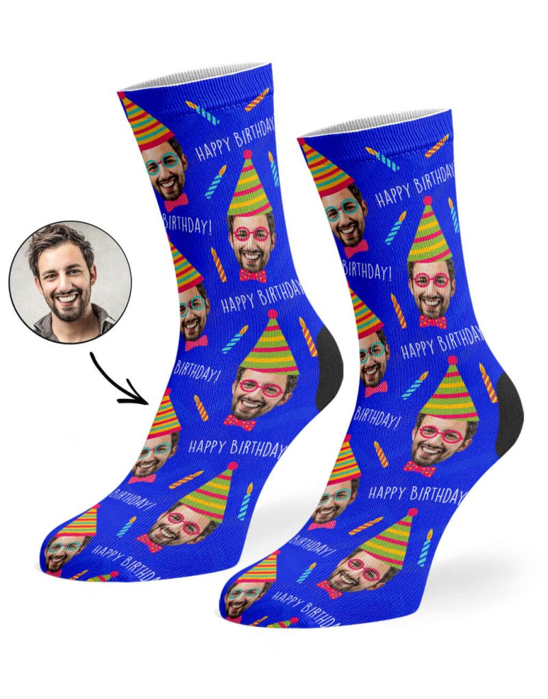 Royal Blue Party Me Birthday Socks