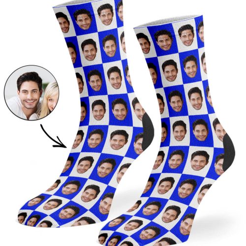 Royal Blue Poser Face Socks