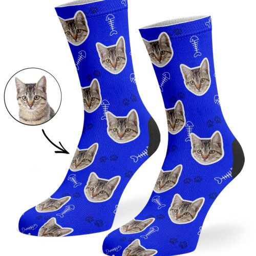 Royal Blue Your Cat On Socks