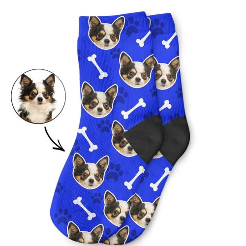 Royal Blue Your Dog On Kids Socks 1